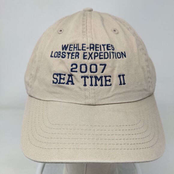 2007 Sea Time II Chris Slideback Hat Tan OSFA Embroidered Headwear Depot - Picture 2 of 7